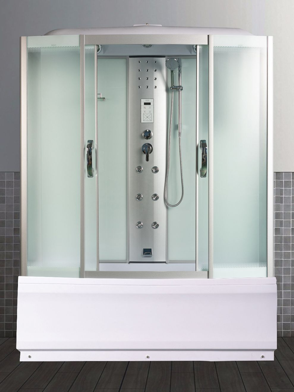 Душевая кабина RIVER  DUNAY 150/80/55  MT 150х80 см,  матовое стекло, поддон высокий, радио