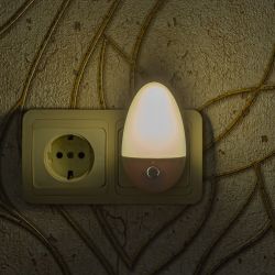 DTL-303-Овал-White-3LED-0.5W Светильник-ночник. Блистерная упаковка.