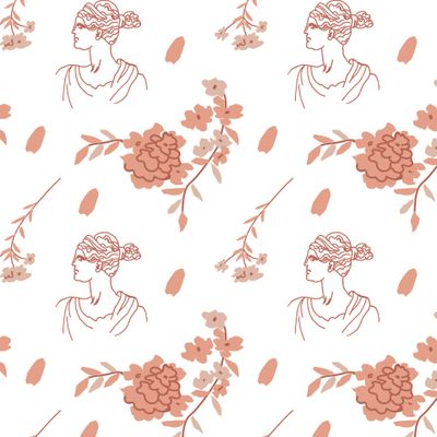 Бесшовный принт древней грецией