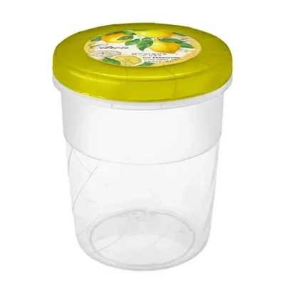 Банка с завинчивающейся крышкой с декором 1,2 л (Зеленый)