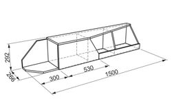 Полка-1 навесная «Колледж» (ясень шимо темный/крем), ЛДСП 16 мм, Мебельсон, г. Ижевск
