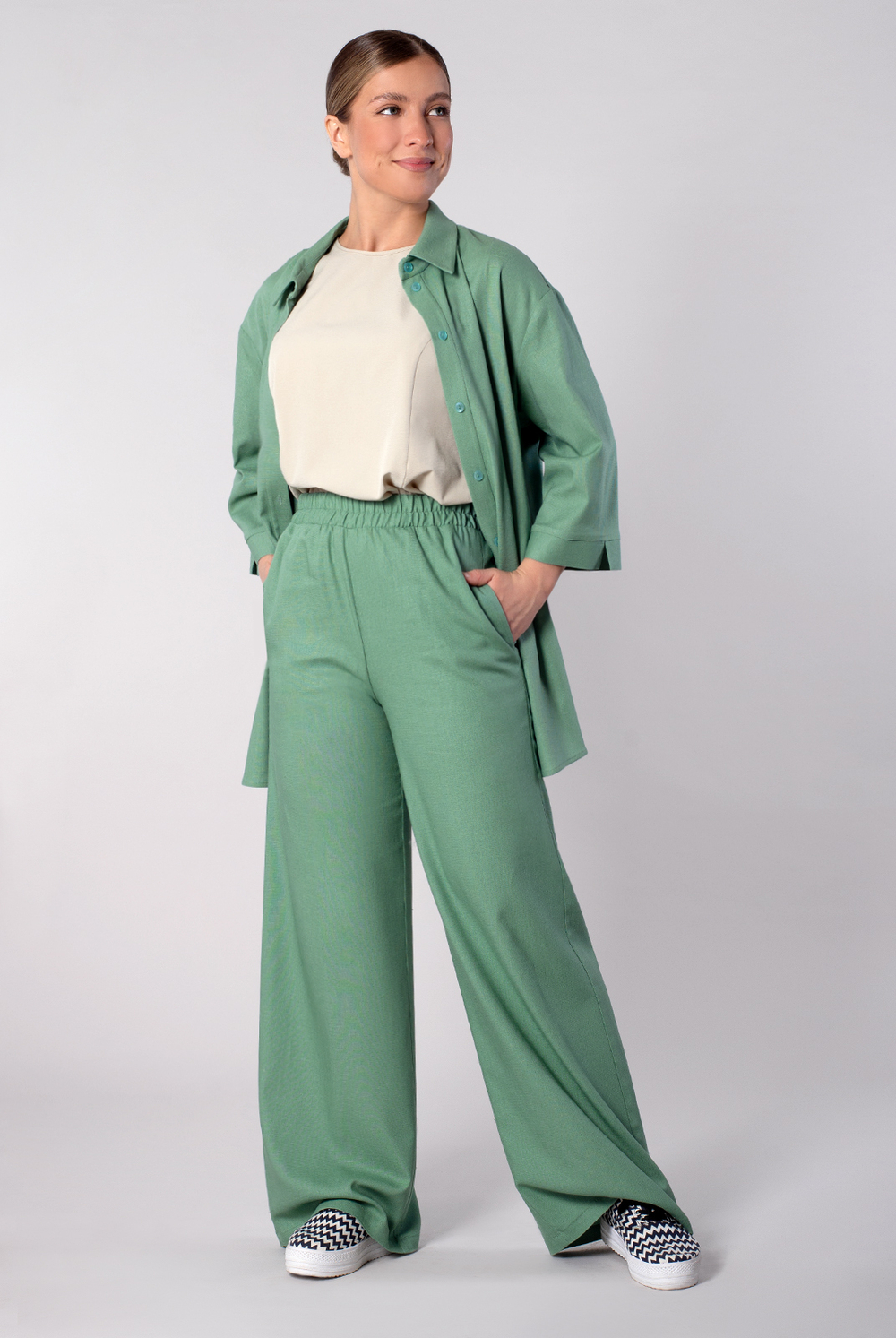 Блузка женская 4322ВП, оливковый #363Ол094322ВП