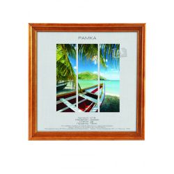 Фоторамка Image Art С18 20х20 деревянная из сосны, цвет бронза, вставка-прозрачный пластик (28шт) | Image Art