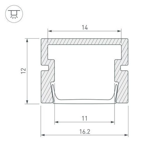 Профиль Arlight PDS-SM-2000 Anod Black 035027
