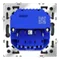 Розетка встраиваемая VOLTUM S70 с заземлением и защитными шторками, 16А, с USB, A+С, (графит)