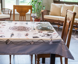 Скатерть 140x180 Blonder Home Retro Party серая фото