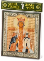 Икона "Людмила Чешская" 10х12 на МДФ-6