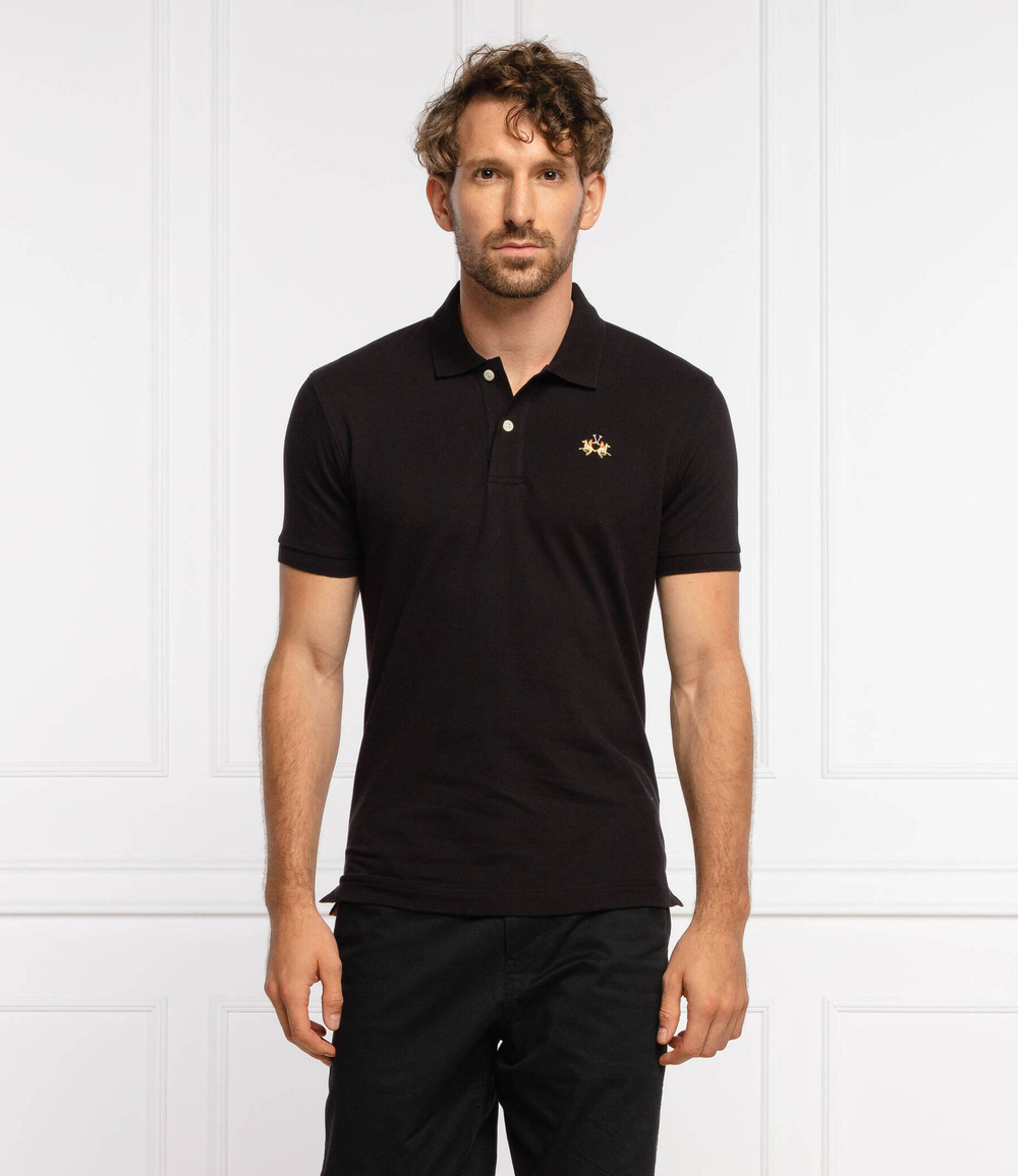 Поло Eduardo La Martina - черный(CCMP02 PK001)