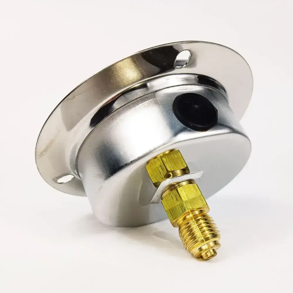 Манометр гидравлический на 6 бар (90 psi), 63 мм, G 1/4" фланцевый, виброустойчивый - глицериновый