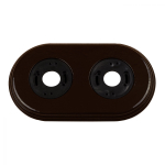 Рамка 2-х постовая, керамика, цвет коричневый BF2-620-02