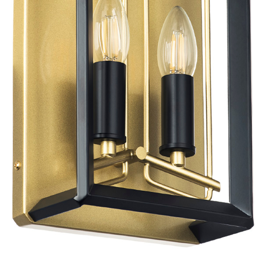 713627 Бра REGOLO 2х40W E14 ЧЕРНЫЙ МАТОВЫЙ/ЗОЛОТО