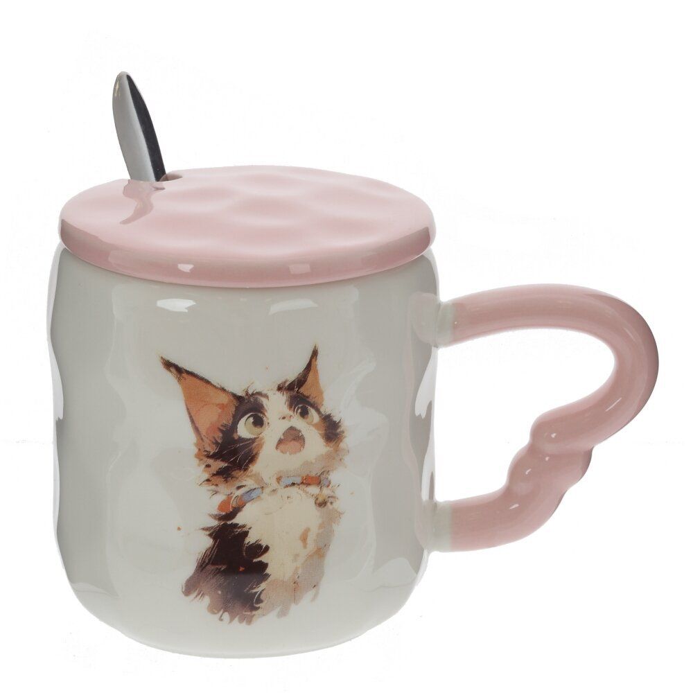 GAEM Кружка с крышкой и ложкой, L13,5 W8,3 H10 см