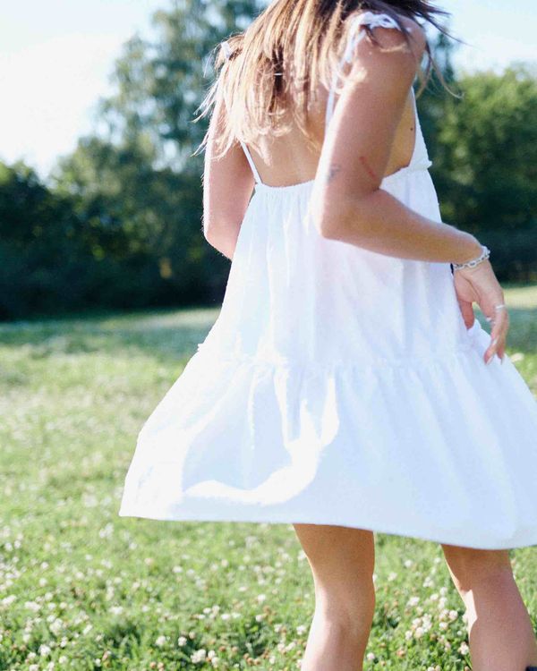 Платье Short Cotton Lily белое - фото 6