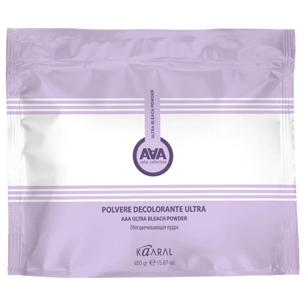 Пудра обесцвечивающая KAARAL AAA Ultra Bleach Powder белая - 450 г. (до 7 тонов, цветная упаковка с zip-замком)