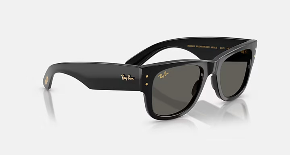 RAY-BAN MEGA WAYFARER BLACKED OUT COLLECTION RB0840S 6826J5