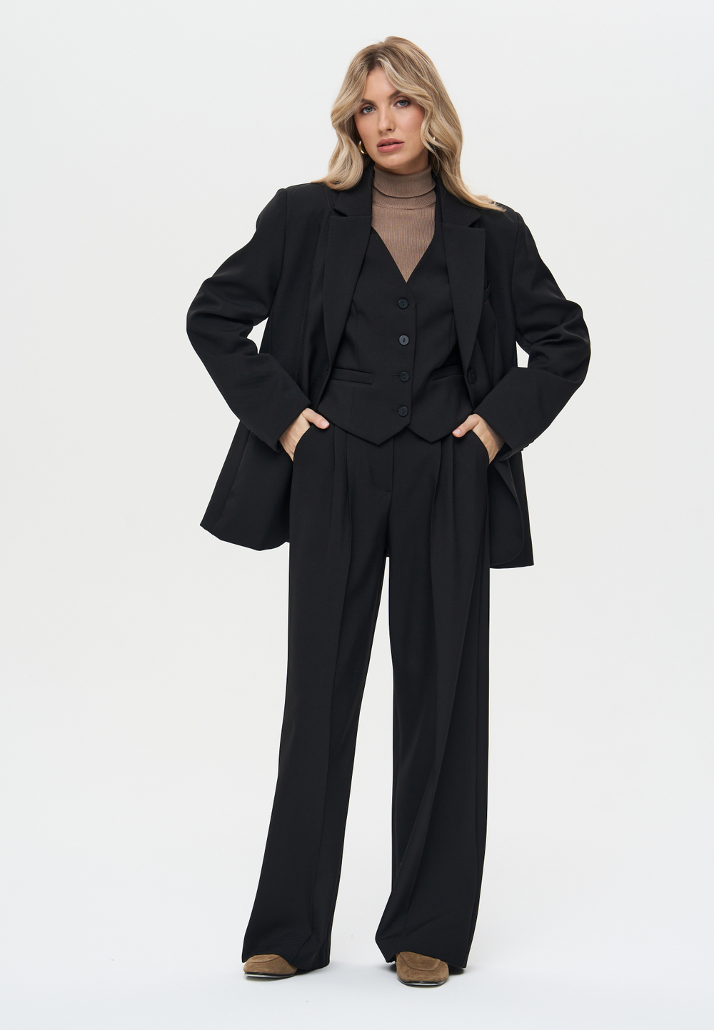 Брюки с простроченными стрелками