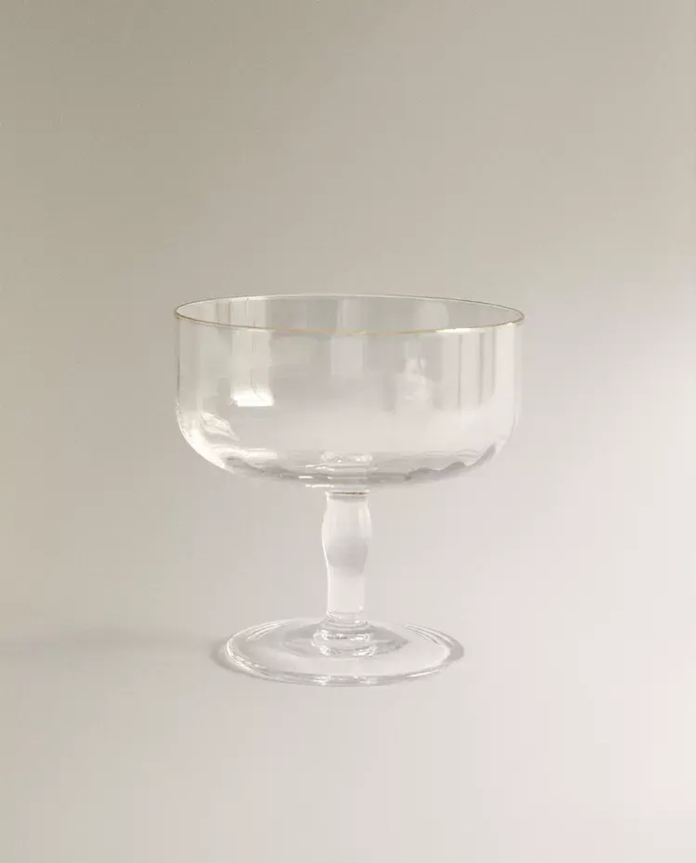 ZARA HOME БОКАЛ С РЕЛЬЕФНЫМ УЗОРОМ И ЗОЛОТИСТОЙ КРОМКОЙ, ЗОЛОТИСТЫЙ