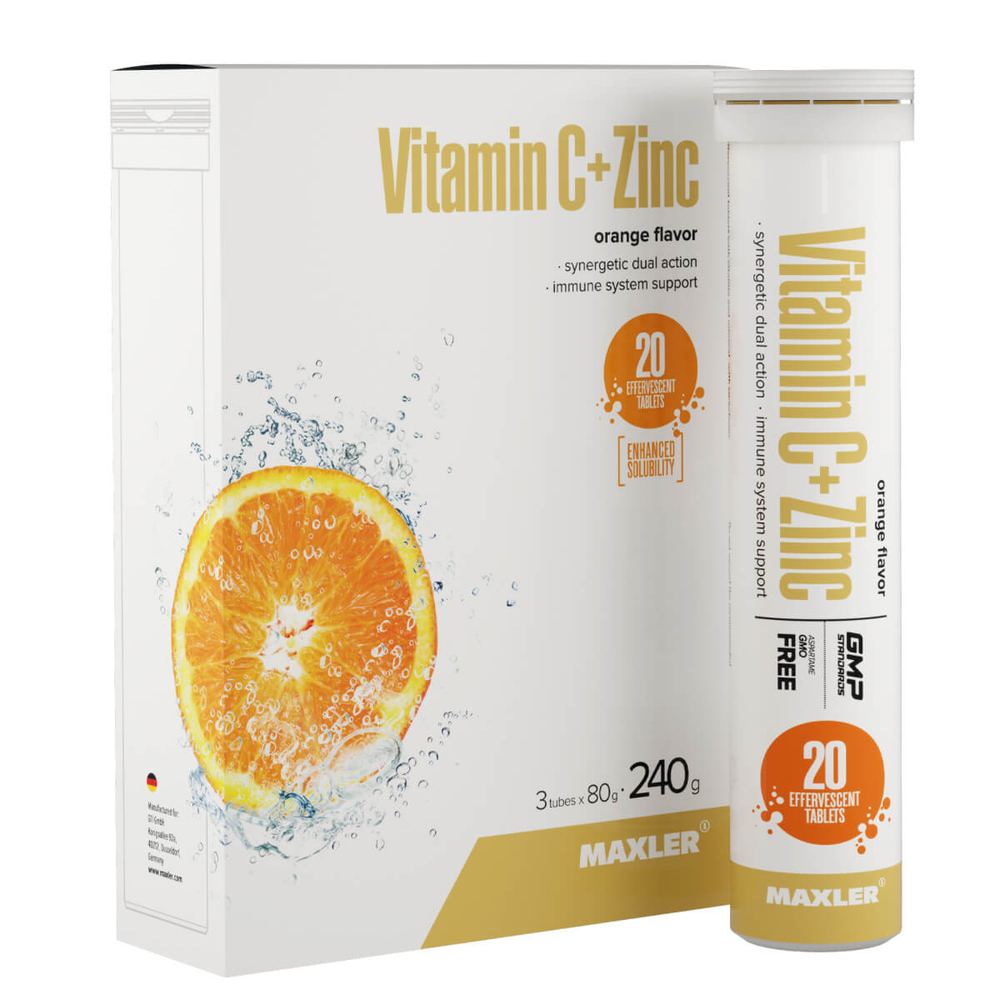 Maxler Vitamin C + Zinc 20 шипучих таблеток