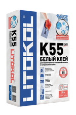 Клей LITOKOL K55 С2 ТЕ для плитки LitoPlus белый 25 кг