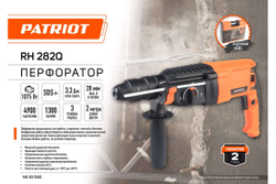 Перфоратор PATRIOT RH 282Q 1075 Вт, 4900 уд/мин, 1300 об/мин, 3.3 Дж 140301283