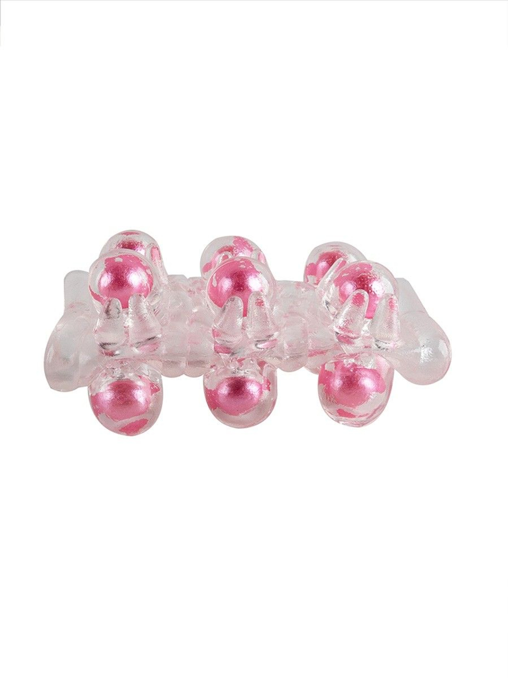 Прозрачная сквозная насадка на пенис с цветными шариками