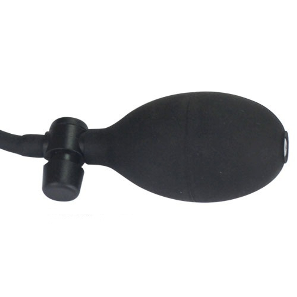 Чёрный расширяющийся анальный вибратор - 15,5 см.