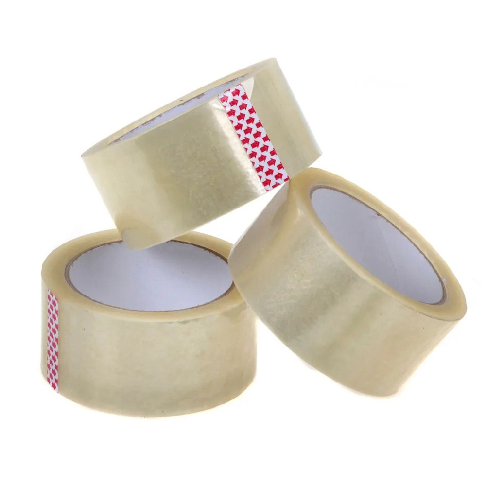 Клейкая лента (скотч) Basir 48 мм * 100 м, толщина 50 мкм, прозрачная, 6 шт