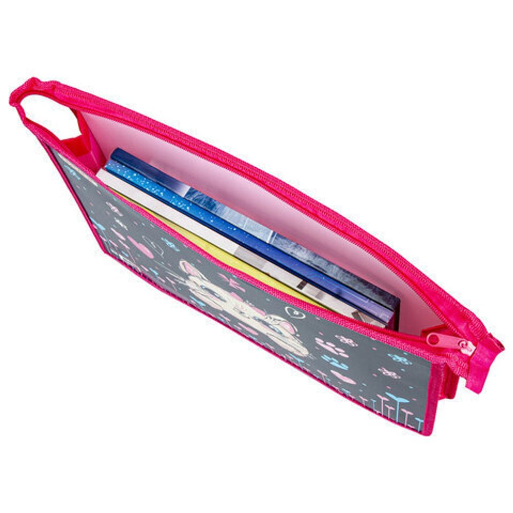 Папка для тетрадей ПИФАГОР А4, 1 отделение, картон/пластик, на молнии, "Little friend", 270853