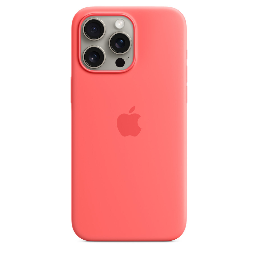 Силиконовый чехол для iPhone 15 Pro Max с MagSafe - Guava