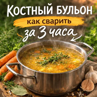 Костный бульон - рецепт как сварить за 3 часа
