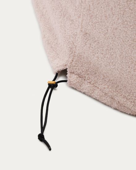 Чехол на пуф Kaeli из розового букле Ø 120 см