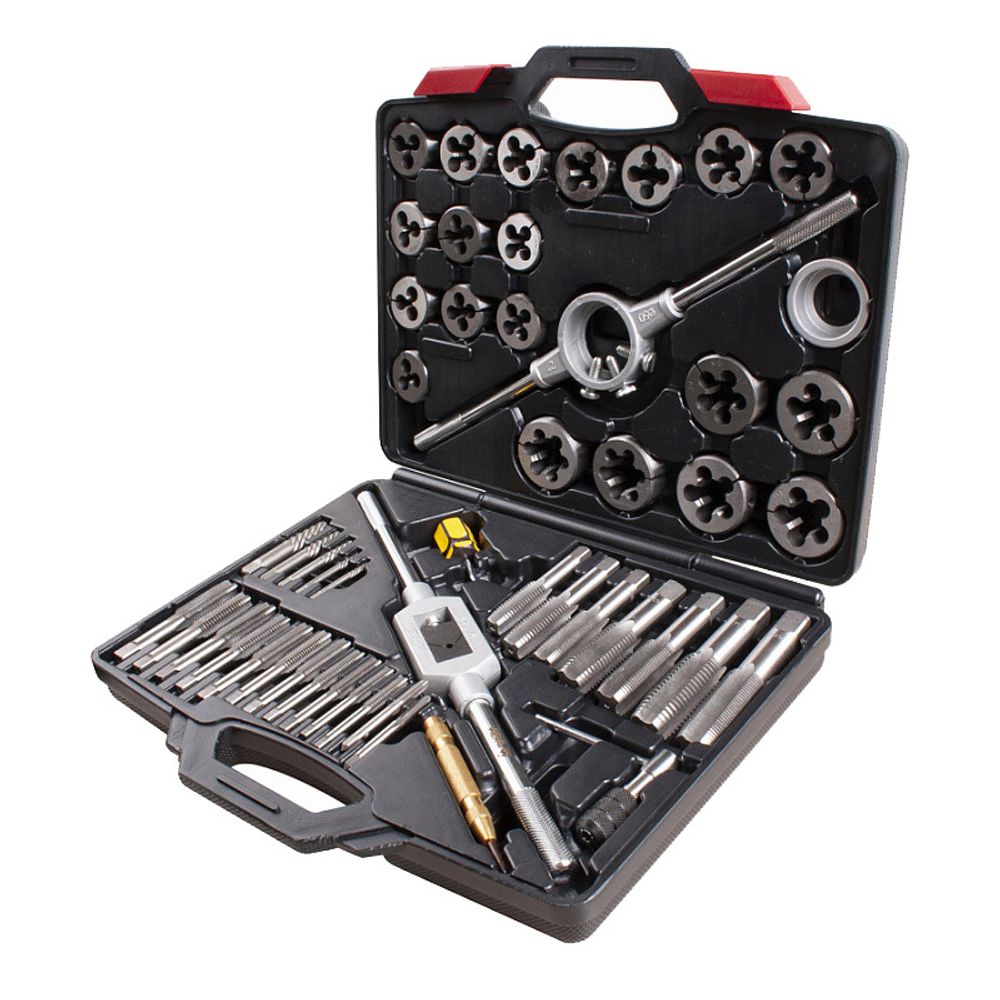 МАСТАК (351-10051C) Набор метчиков и плашек SK-5, 1/4"-1", кейс, 51 предмет