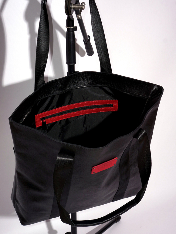 Кожаная сумка шоппер