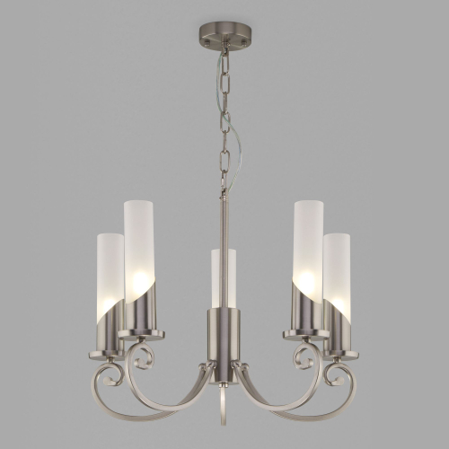 Классическая подвесная люстра 60117/5 никель