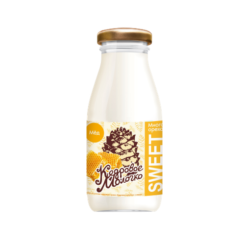 Кедровое молочко с Медом / 200 мл / Стеклобутылка / Сава