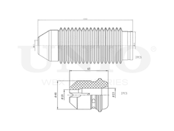 Комплект пыльник и отбойник UNIO DUC-50024