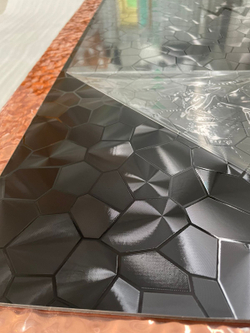 Бамбуковая панель "Мозаик" / "Mosaic" (черный) 5мм 3000х1220мм (брак)