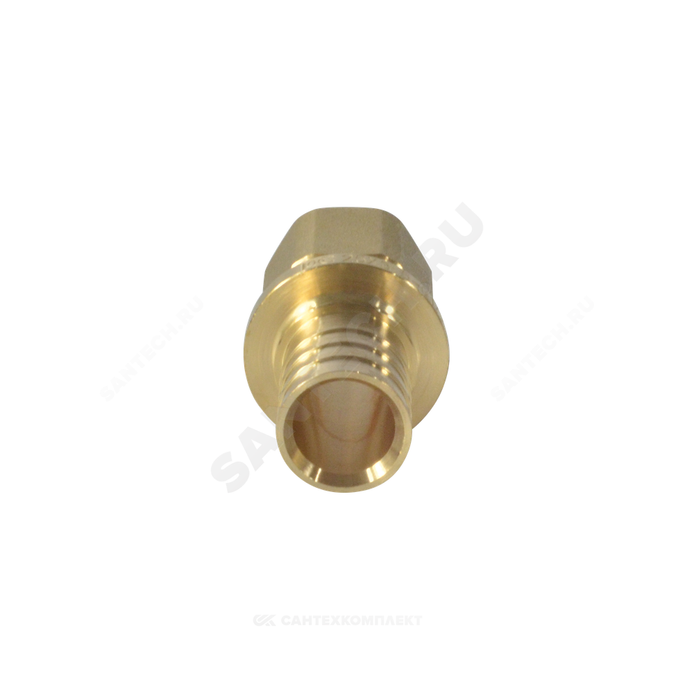 Муфта для PE-X труб аксиальная латунь Дн 25х3/4" ВР РОС