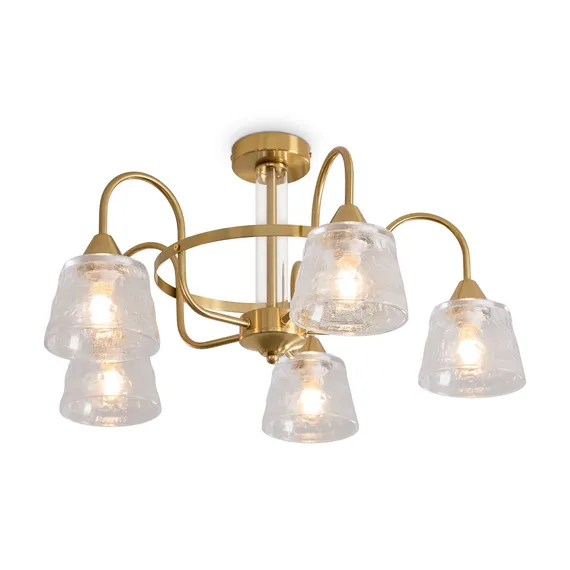 Люстра FR5522PL-05BS1 Карамель / Caramel E27x5 Freya fr5522pl-05bs1