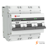 Автоматический выключатель 3P 25А (D) 10kA ВА 47-100 EKF PROxima