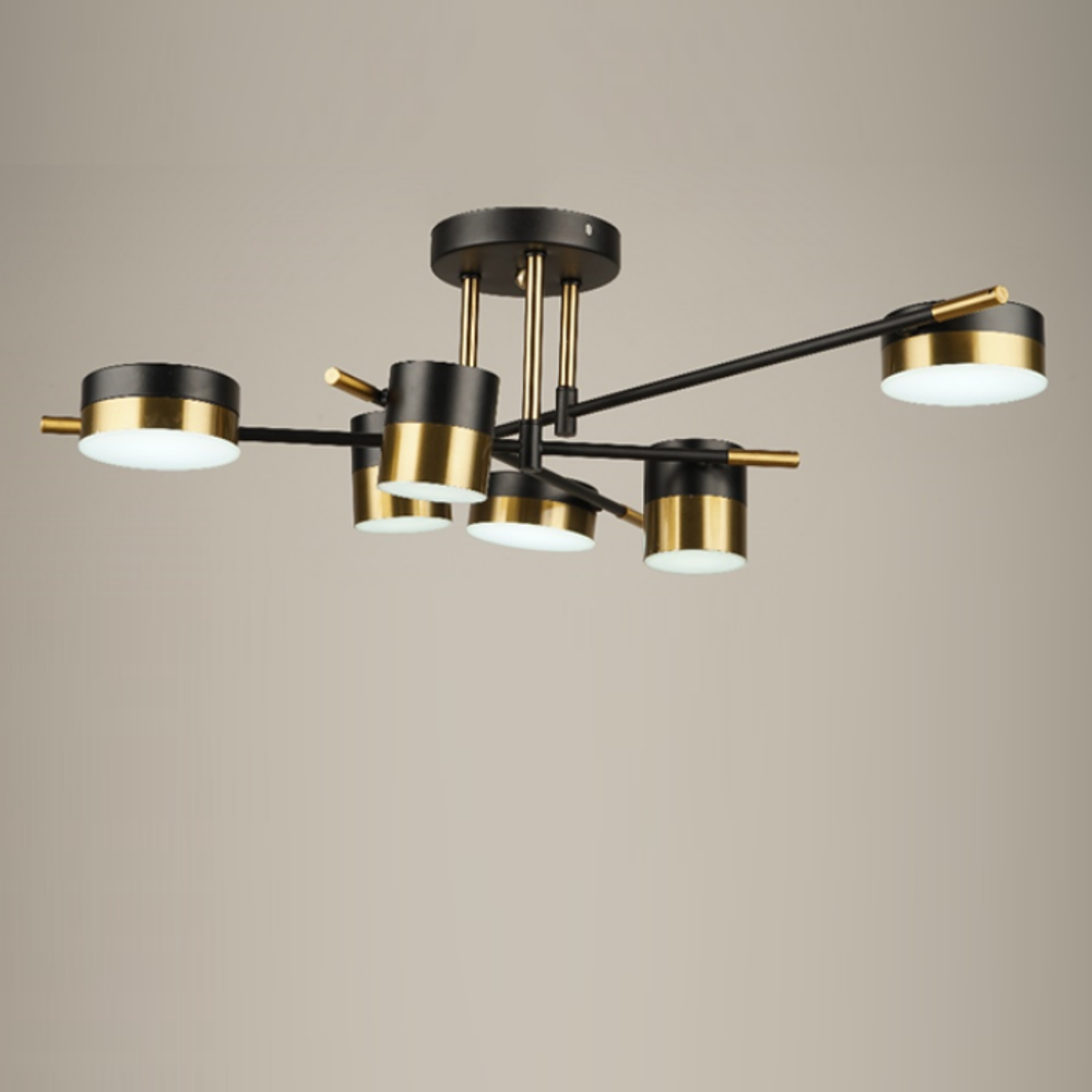 Потолочный светодиодный светильник Mirastyle SX-N-4544/6 BK+GD