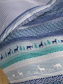 Пододеяльник Сказка "Скандинавия/Вязание" евро 200х215 см на молнии , перкаль