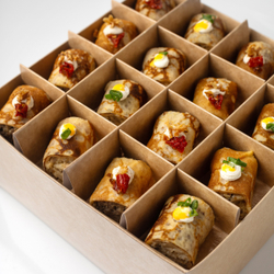 Бокс блинчиков с Жульеном и с телятиной