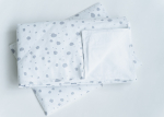 Постельное бельё в детскую кроватку (пятнышки серые, сатин)