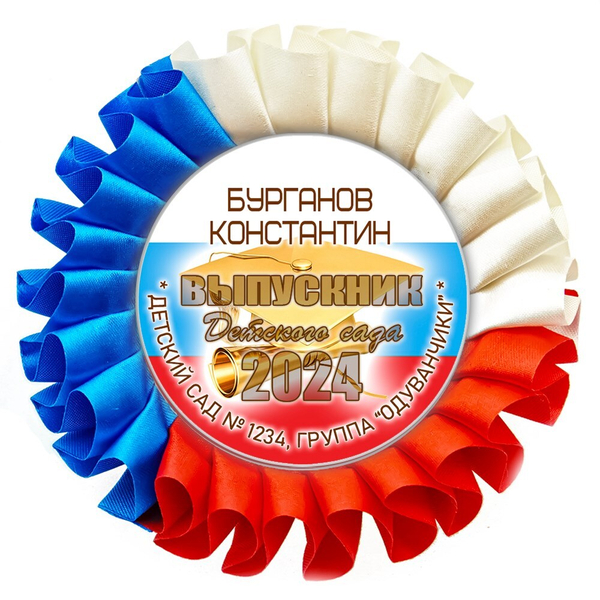 Наградная розетка именная. Арт. 19 6746