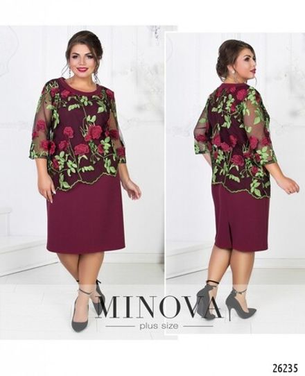 Платье 326-бордо Minova Фото 1