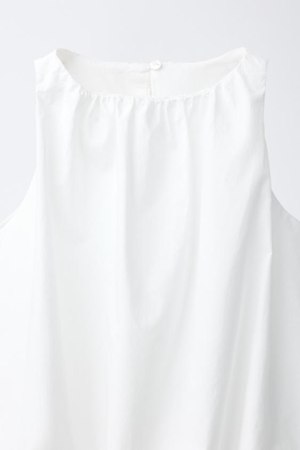 ZARA ТОП ИЗ ПОПЛИНА, БЕЛЫЙ