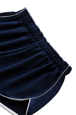 Шорты из футера с принтом и кантом ATHLEISURE Синий
