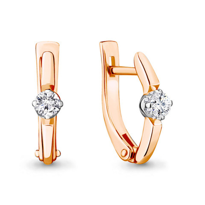 942443Ак Серьги из золота с бриллиантами из коллекции "Elegance"