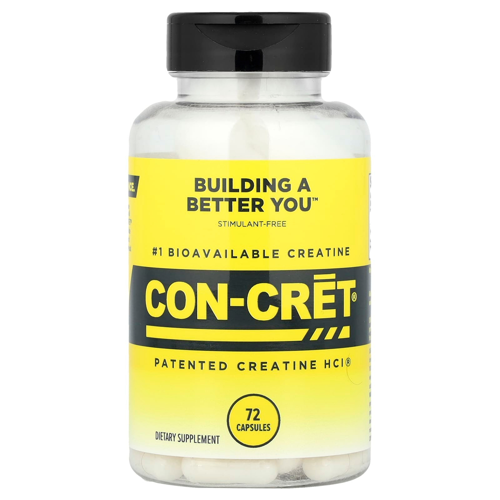 Con-Cret, Con-Cret Creatine HCl, 750 мг, 72 капсулы